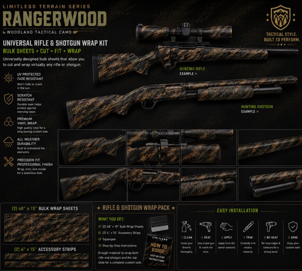 Universal rifle and shotgun camo wrap preview