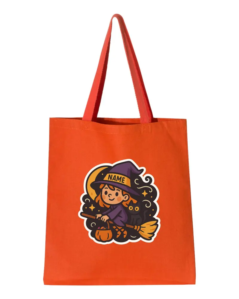 Broom Rider Halloween tote