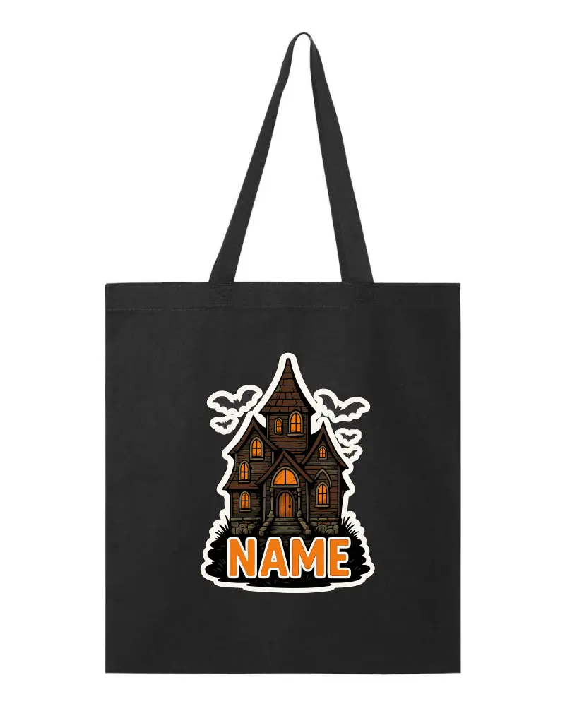 Haunted House Halloween tote