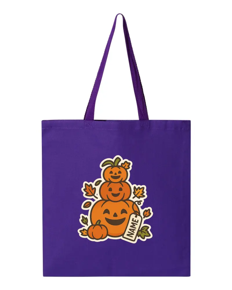 Pumpkin Stack Halloween tote
