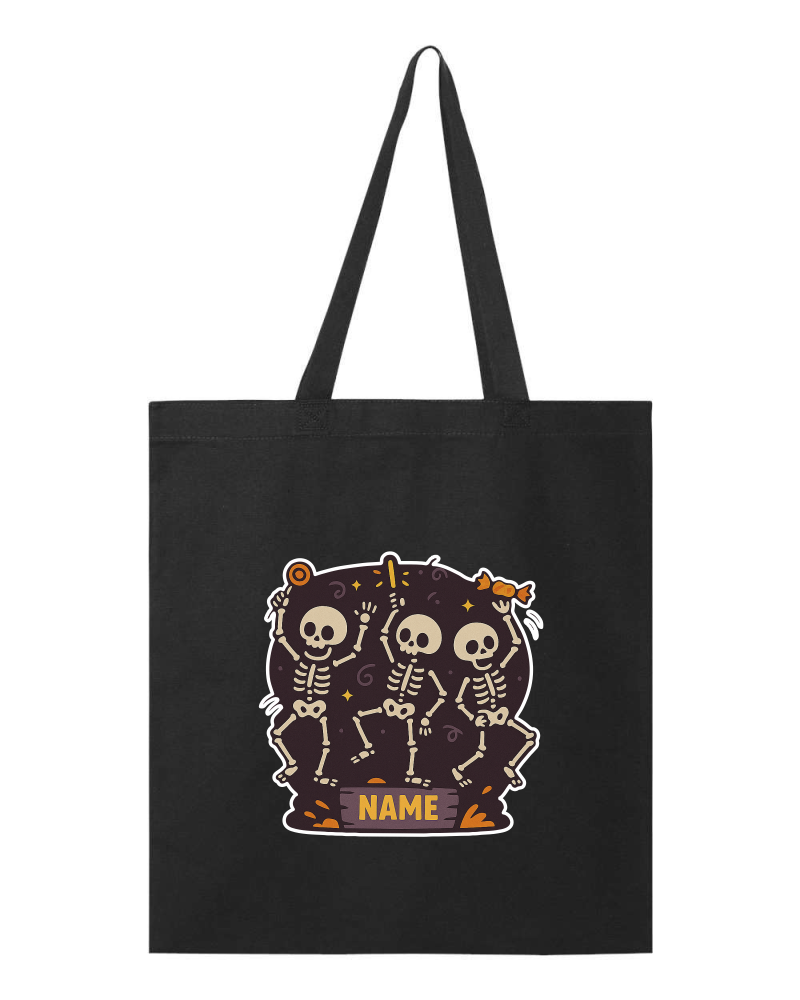 Skeleton Dance Party Halloween bag design