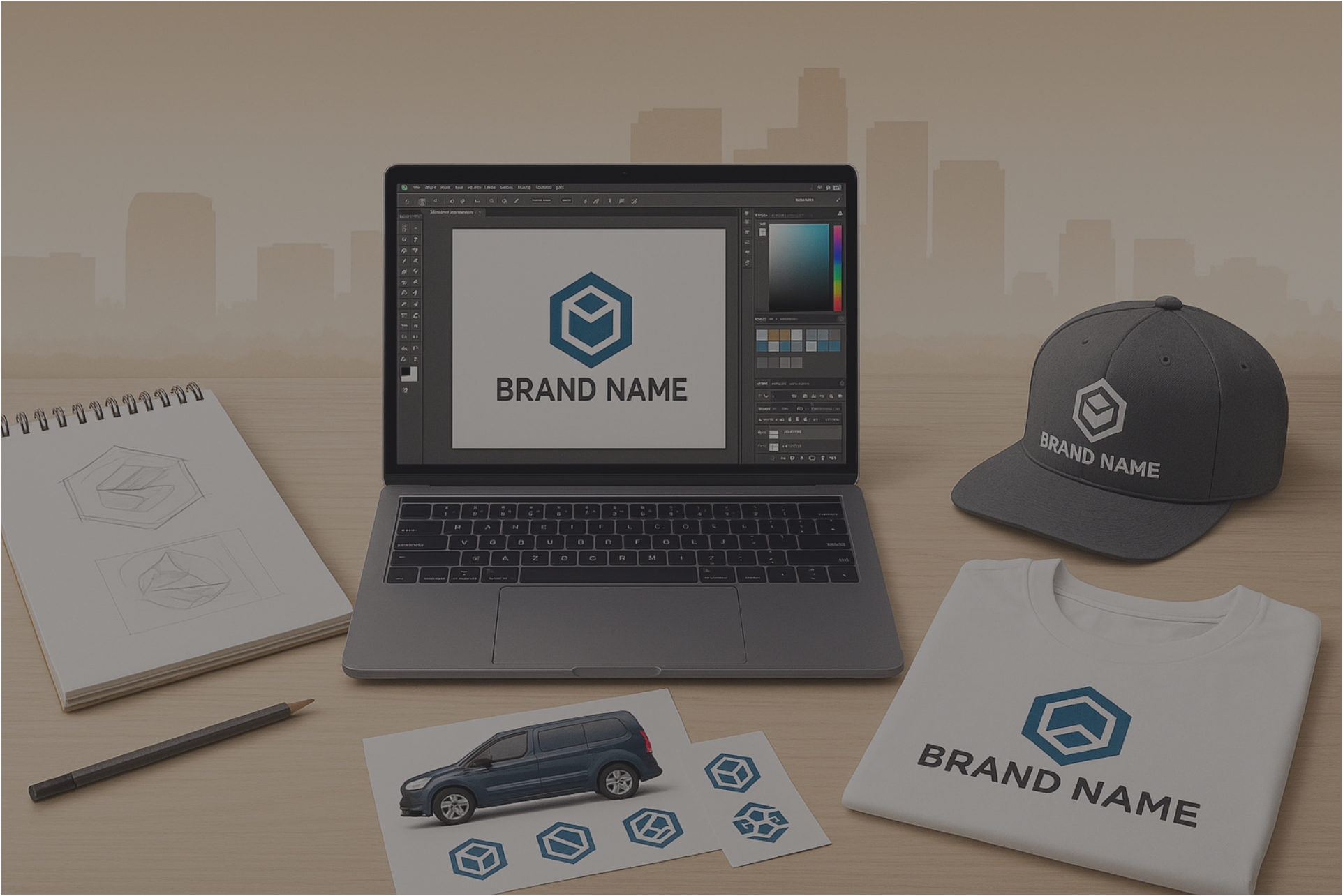 Small-business visual identity development