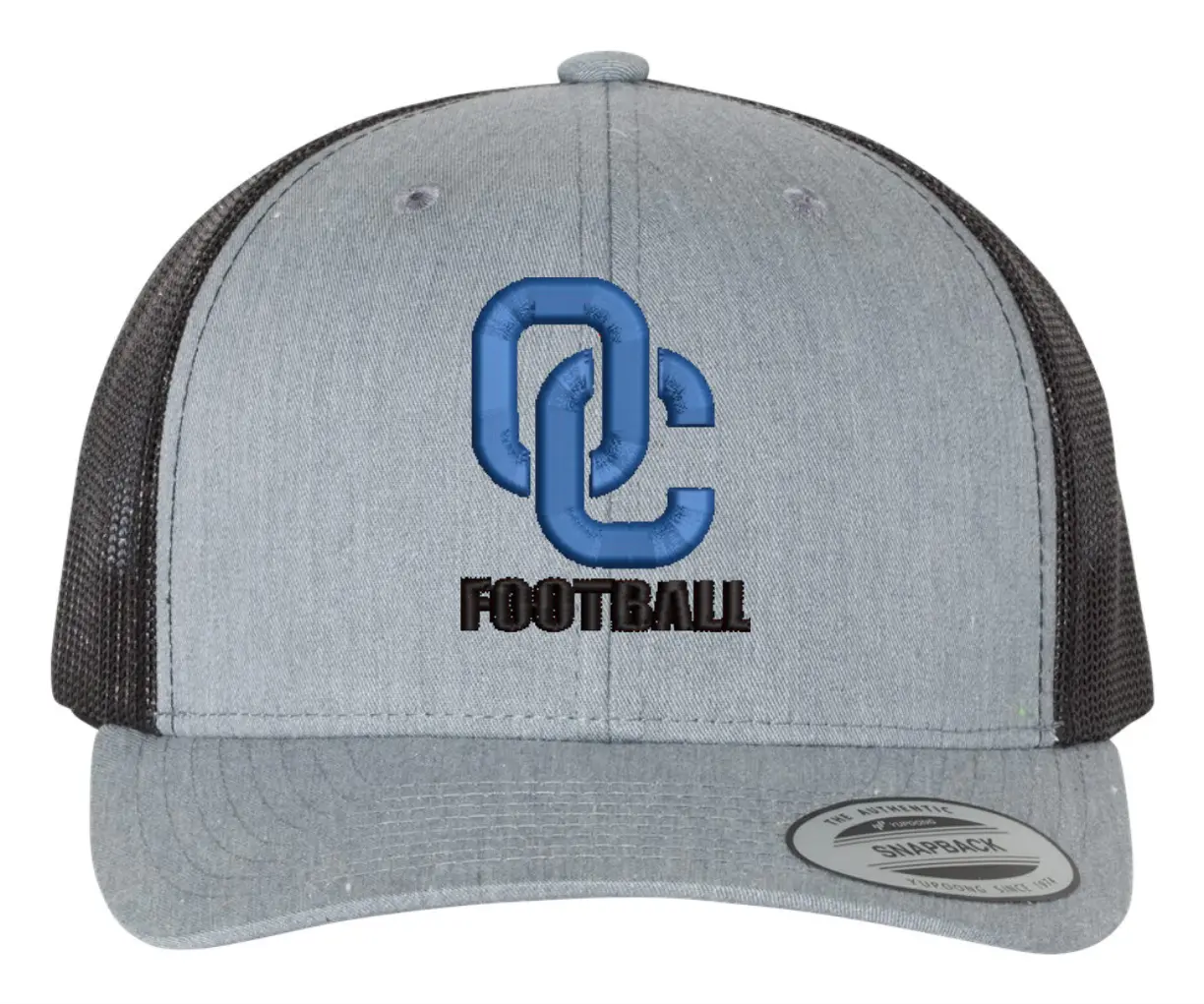 Gray and black O'Connor Football trucker hat