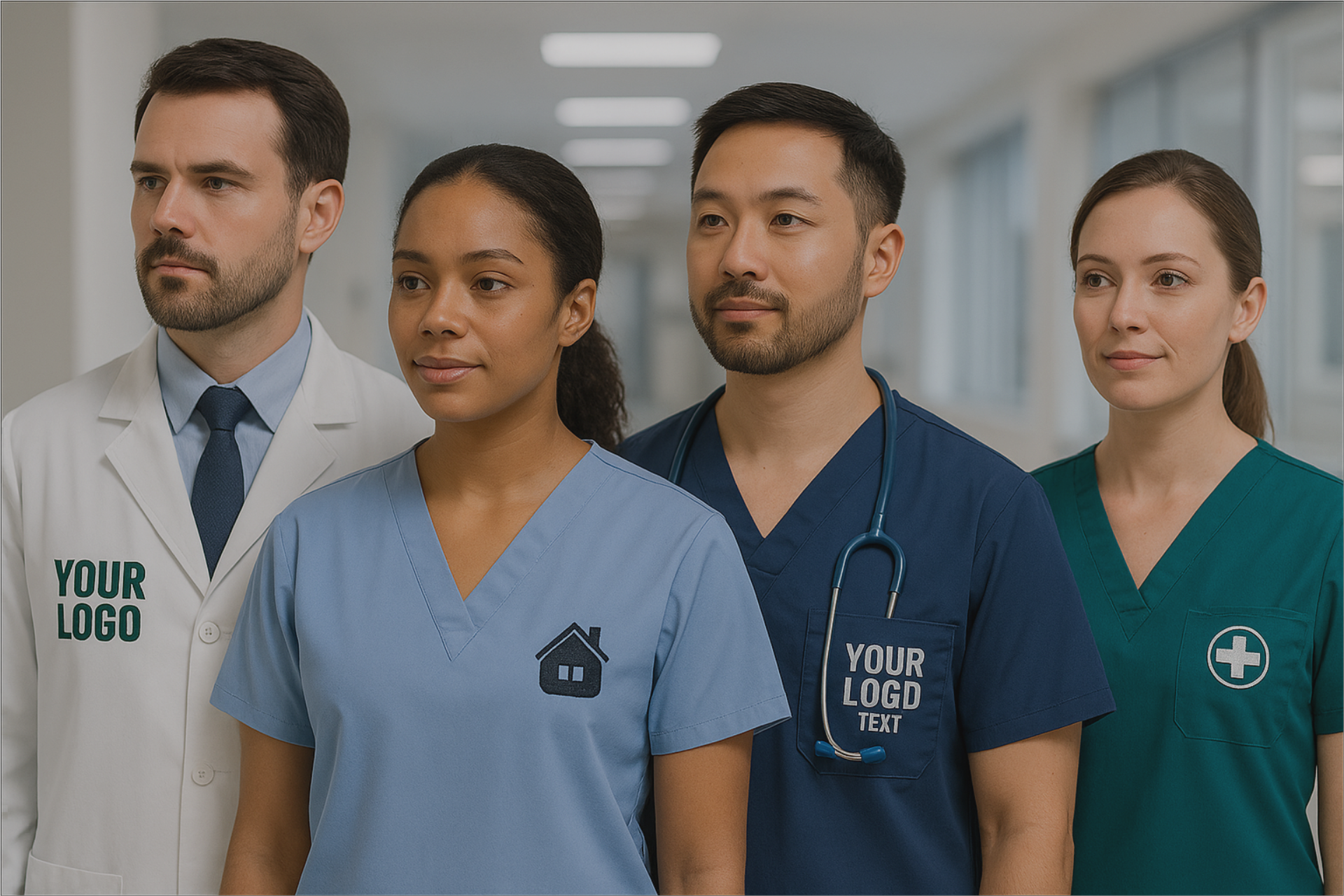 Embroidered scrubs for medical and wellness teams. project by Limitless Graphix