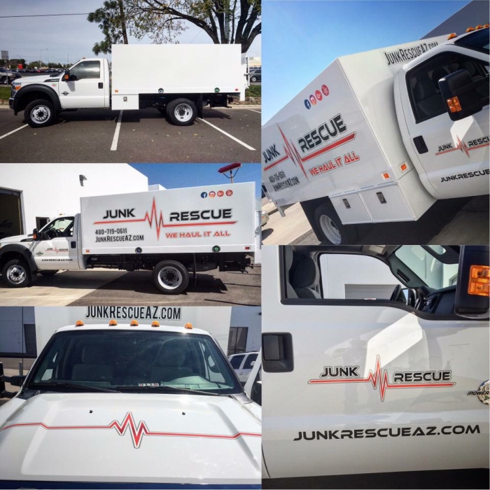 Installed business window graphics